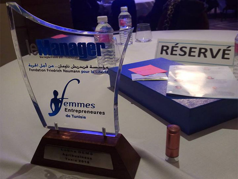 Prix de la meilleure femme entrepreneur de l'année 2018 - Le Manager Lobna Dems