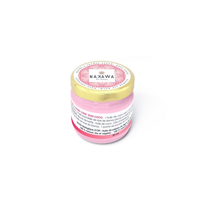 FLOWER LIP BALM - ROSE COCONUT - Nakawa Bio Tunisia