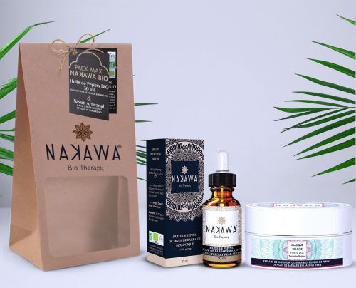 Pack Maxi - Huile de pépins de figue de barbarie bio 30ml +Masque visage argile verte - Nakawa Bio Therapy