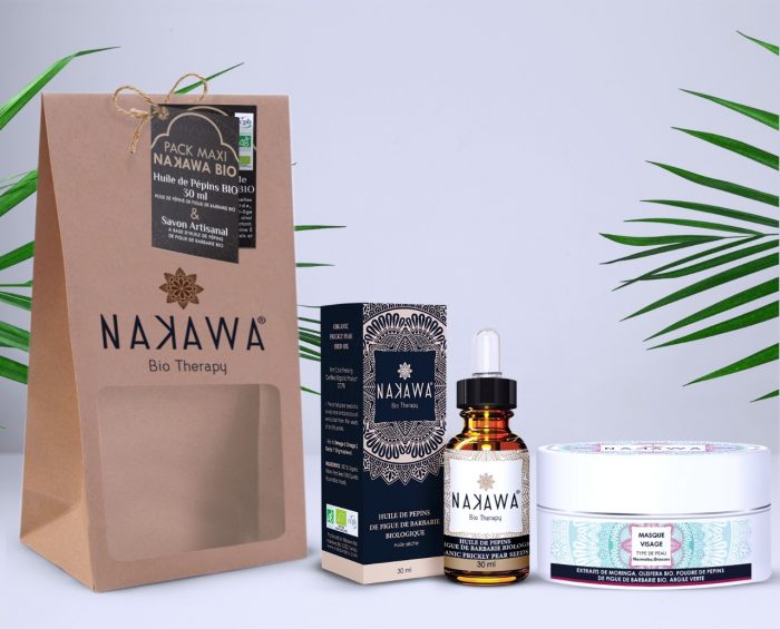 Pack Maxi - Huile de pépins de figue de barbarie bio 30ml +Masque visage argile verte - Nakawa Bio Therapy